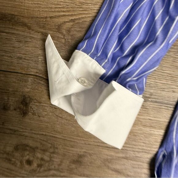 Chico's Blue and White Striped Shirt - Picture 8 of 10